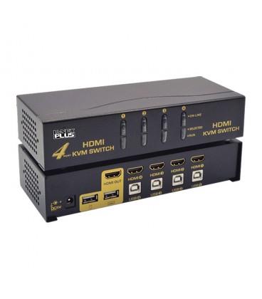 کی وی ام سوئیچ 4 پورت HDMI اتوماتیک کی نت پلاس